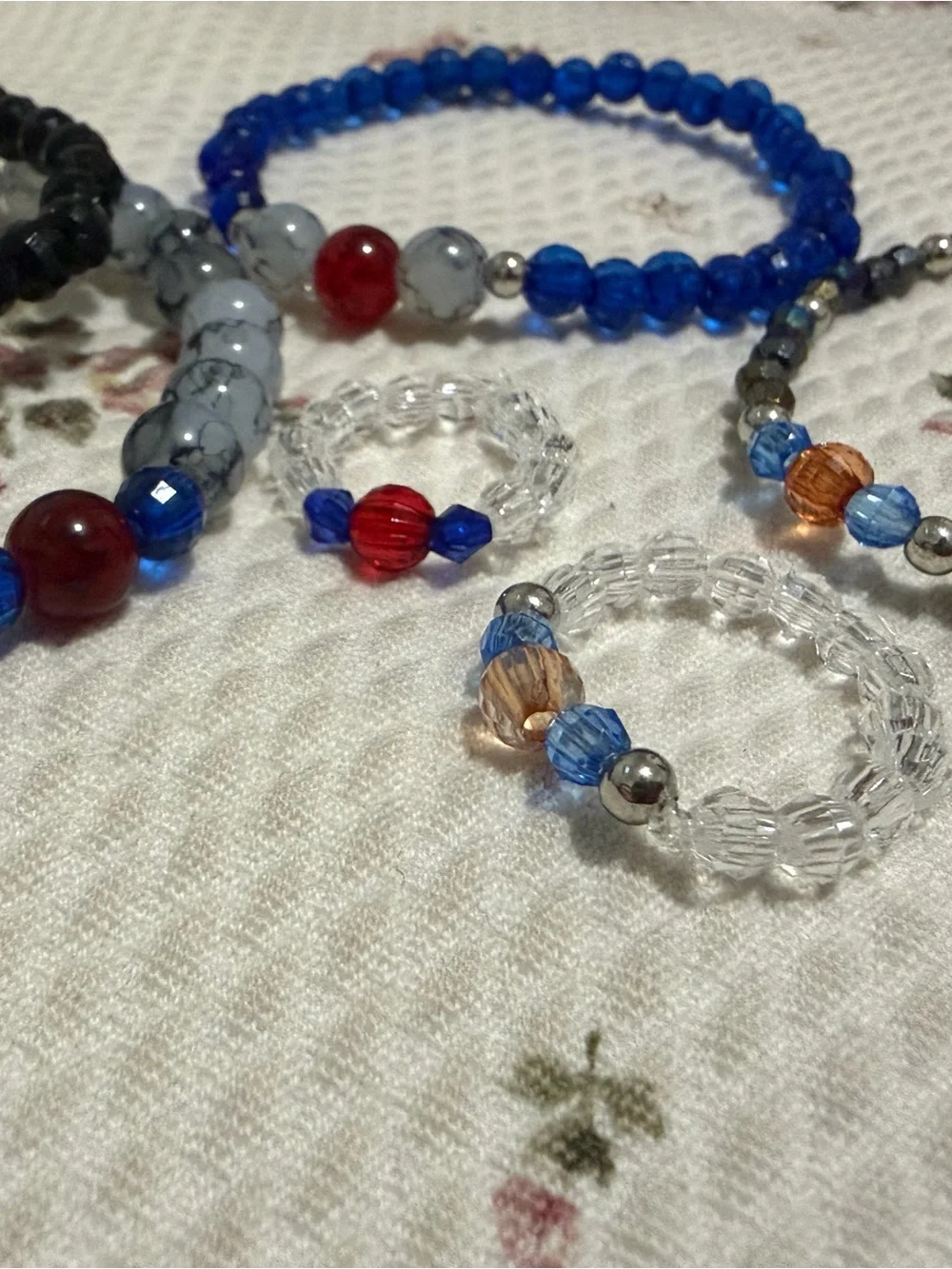 Spiderman clear beaded